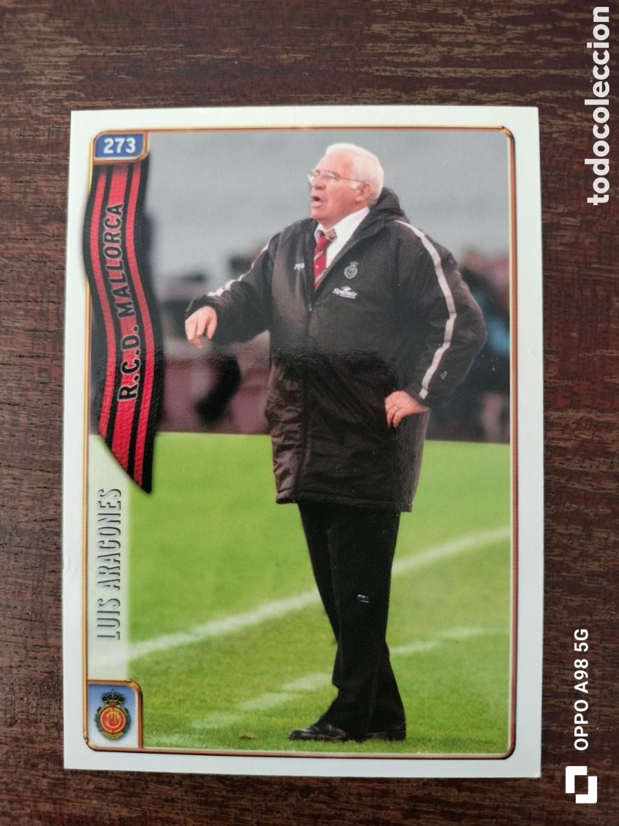 Cromos de Futebol: Cromo card 273 Luis Aragon&eacute;s Mundicromo las fichas de la liga 2004 2005 04 05