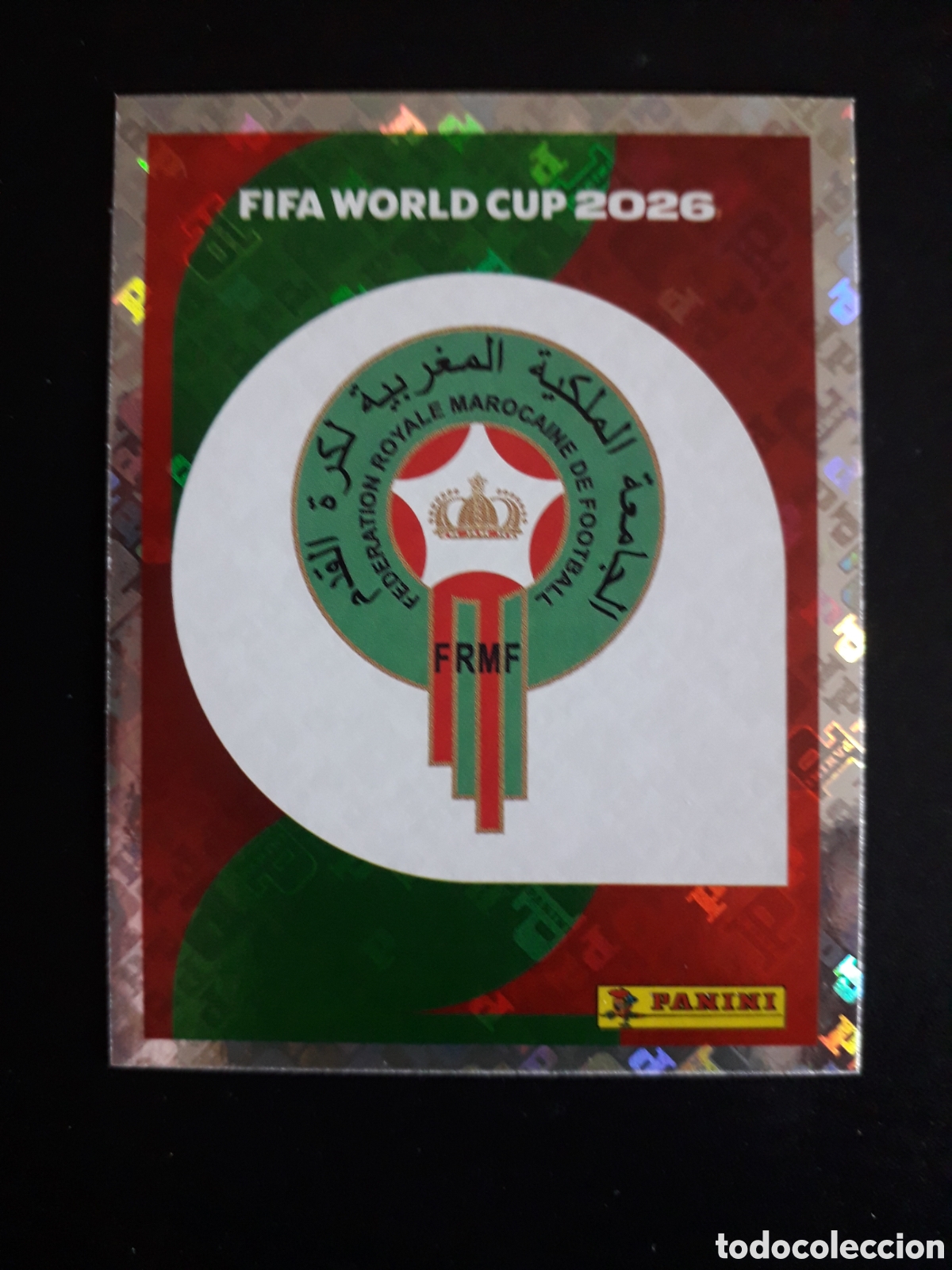 Fu&szlig;ball-Sticker: ESCUDO MARRUECOS MAR 1 MUNDIAL F&Uacute;TBOL 2026 FIFA WORLD CUP PANINI SIN PEGAR PEDIDO M&Iacute;NIMO 3&euro;