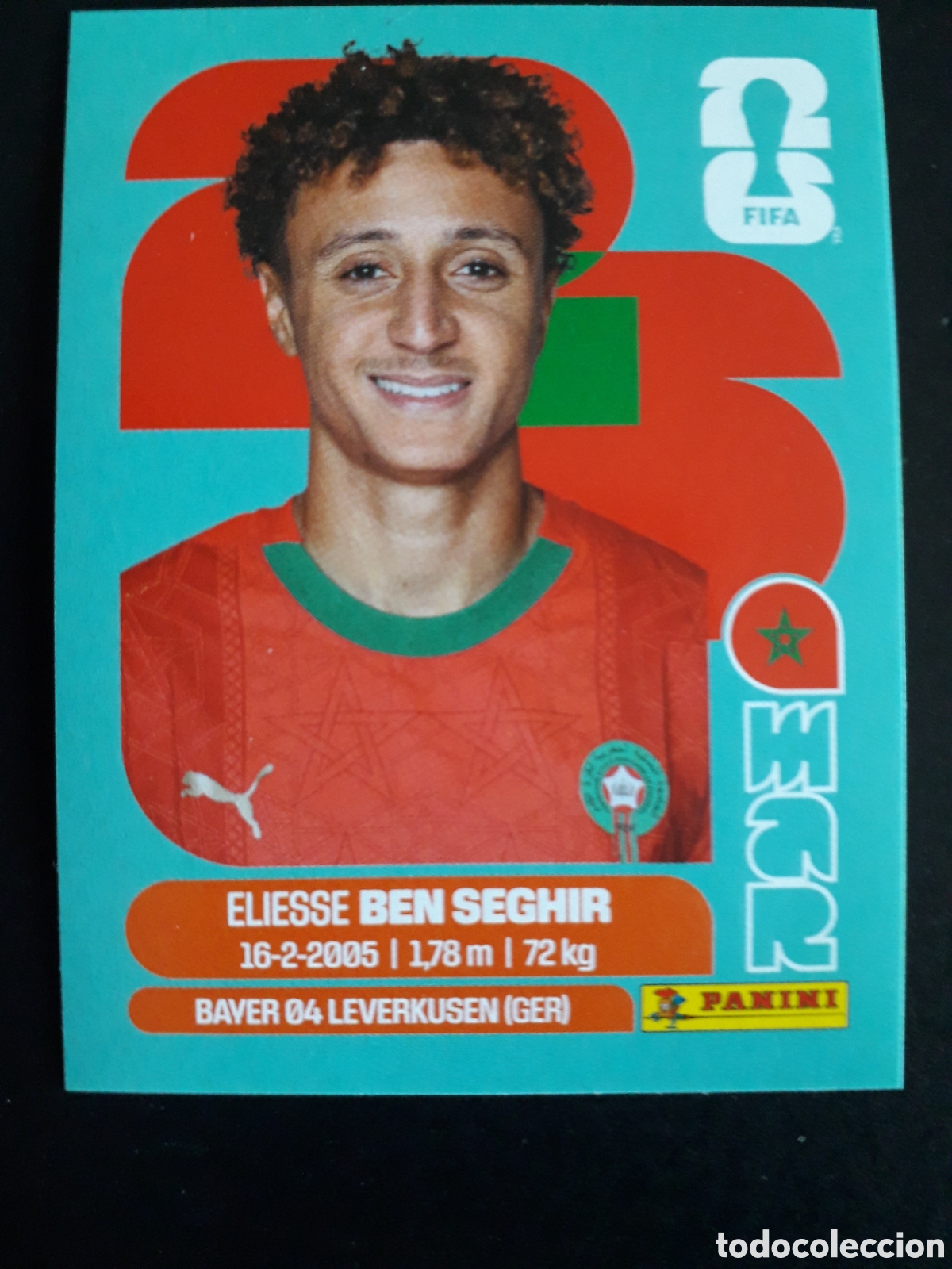 Cromos de Futebol: BEN SEGHIR MARRUECOS MAR 12 MUNDIAL F&Uacute;TBOL 2026 FIFA WORLD CUP PANINI SIN PEGAR PEDIDO M&Iacute;NIMO 3&euro;.