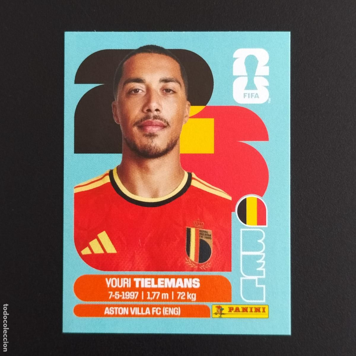 Cromos de Futebol: BEL 9 YOURI TIELEMANS BELGICA CROMOS STICKER MUNDIAL 26 2026 FIFA WORLD CUP PANINI