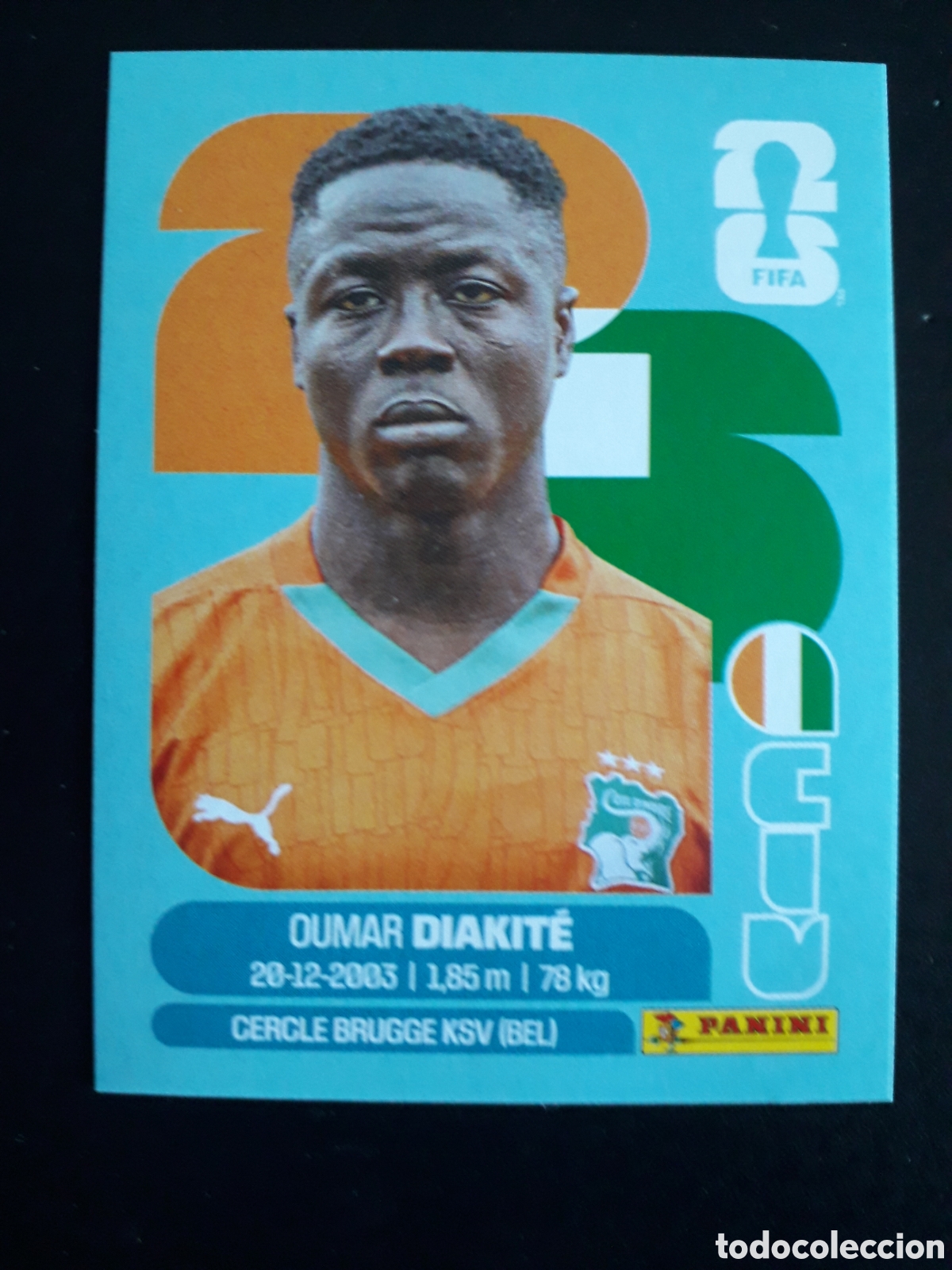 Cartes &agrave; collectionner de Football: DIAKAT&Eacute; COSTA DE MARFIL CIV 20 MUNDIAL F&Uacute;TBOL 2026 FIFA WORLD CUP PANINI SIN PEGAR PEDIDO M&Iacute;NIMO 3&euro;.