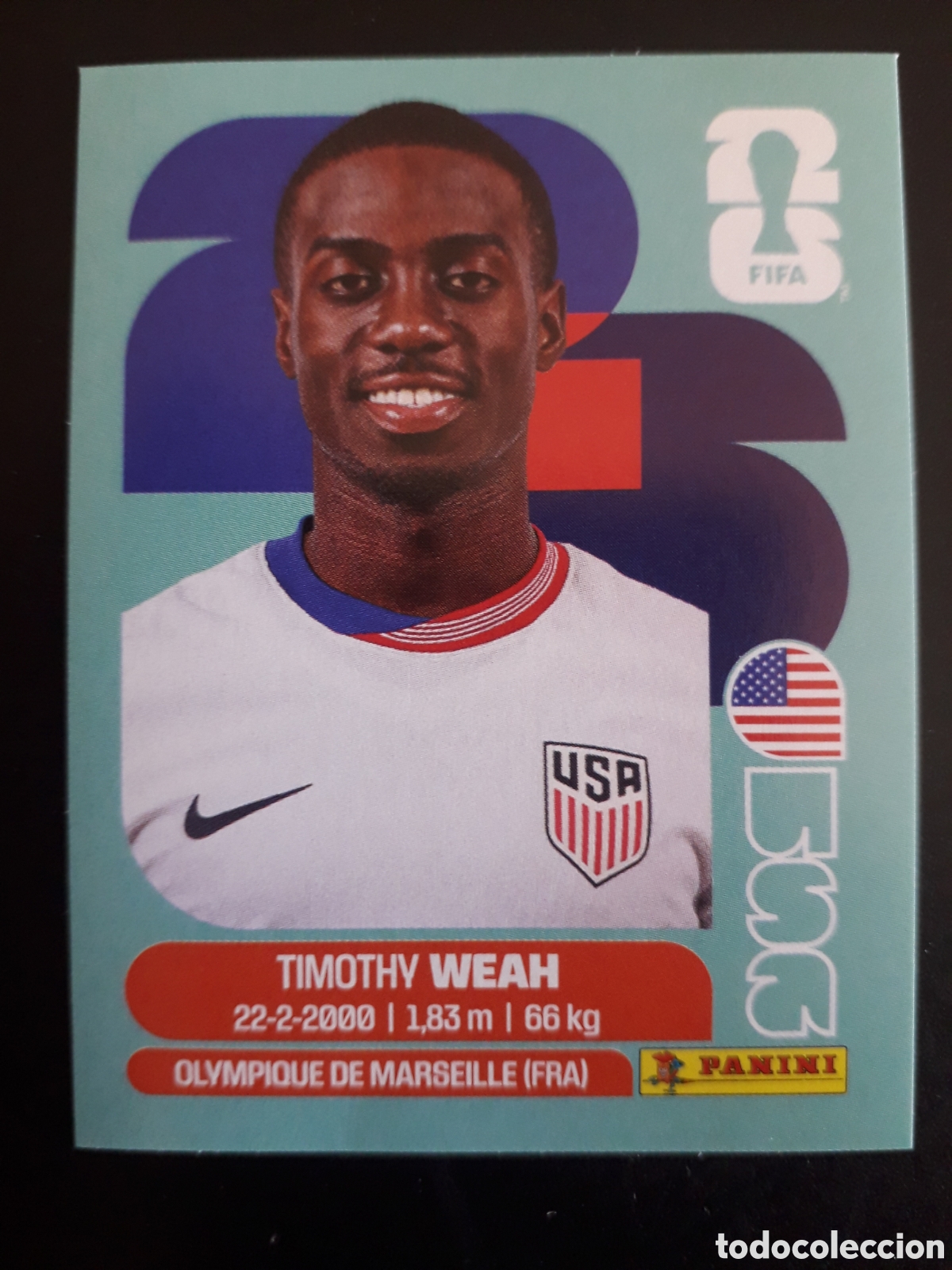 Fu&szlig;ball-Sticker: WEAH ESTADOS UNIDOS USA 12 MUNDIAL F&Uacute;TBOL 2026 FIFA WORLD CUP PANINI SIN PEGAR PEDIDO M&Iacute;NIMO 3&euro;.