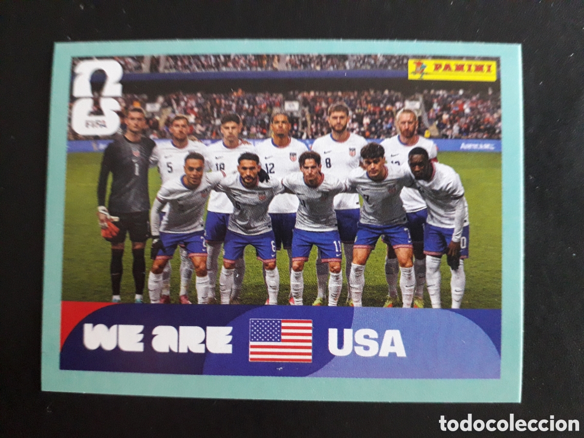 Football Stickers: EQUIPO ESTADOS UNIDOS USA 13 MUNDIAL F&Uacute;TBOL 2026 FIFA WORLD CUP PANINI SIN PEGAR PEDIDO M&Iacute;NIMO 3&euro;
