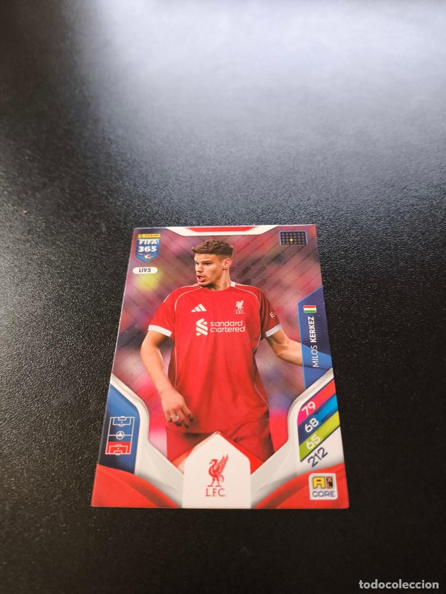 Fu&szlig;ball-Sticker: LIV5 Milos Kerkez LIVERPOOL PANINI ADRENALYN FIFA 365 2025 2026 NO LIGA ESTE