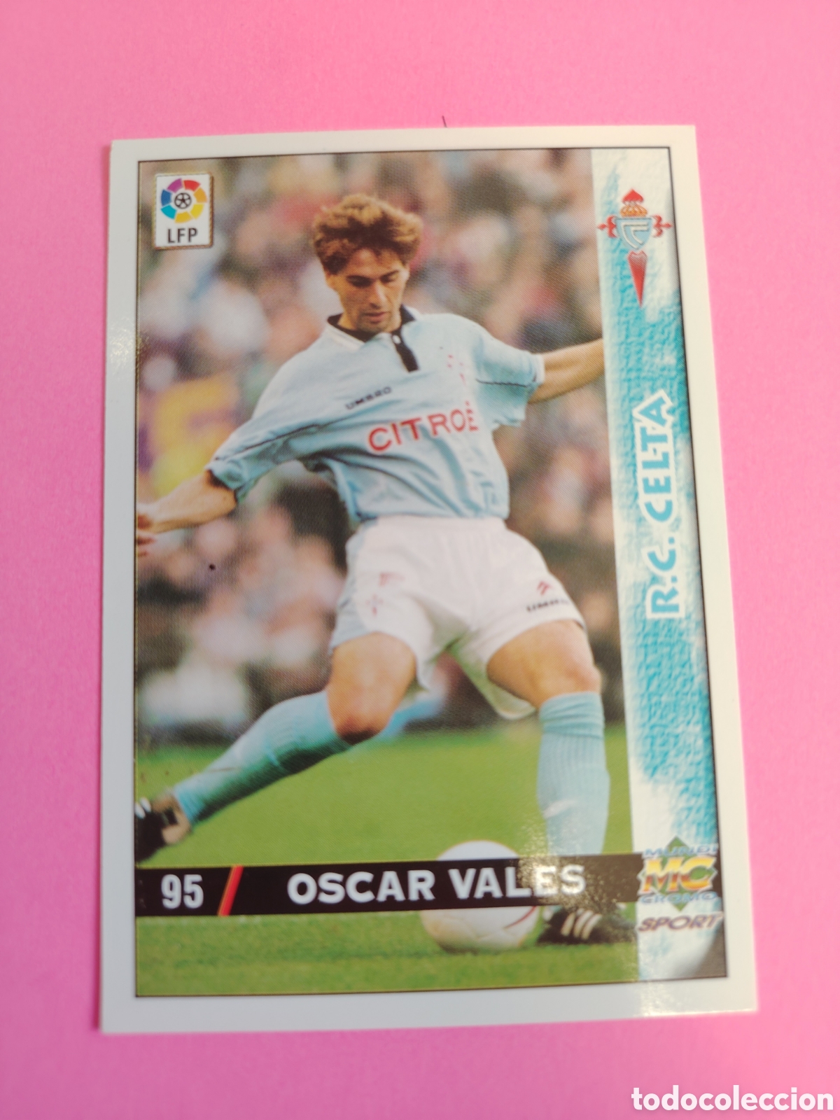 Cromos de Futebol: CELTA-N&deg;95-OSCAR VALES-MUNDICROMO FICHAS DE LA LIGA 1998 1999 98 99