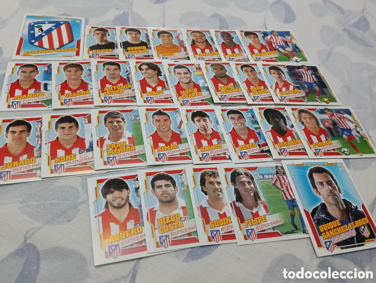 Cromos de f&uacute;tbol: Equipo Atl&eacute;tico de Madrid liga este 2010 11
