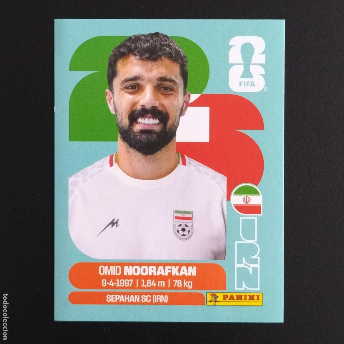 Cromos de F&uacute;tbol: IRN 14 OMID NOORAFKAN IRAN CROMOS STICKER MUNDIAL 26 2026 FIFA WORLD CUP PANINI