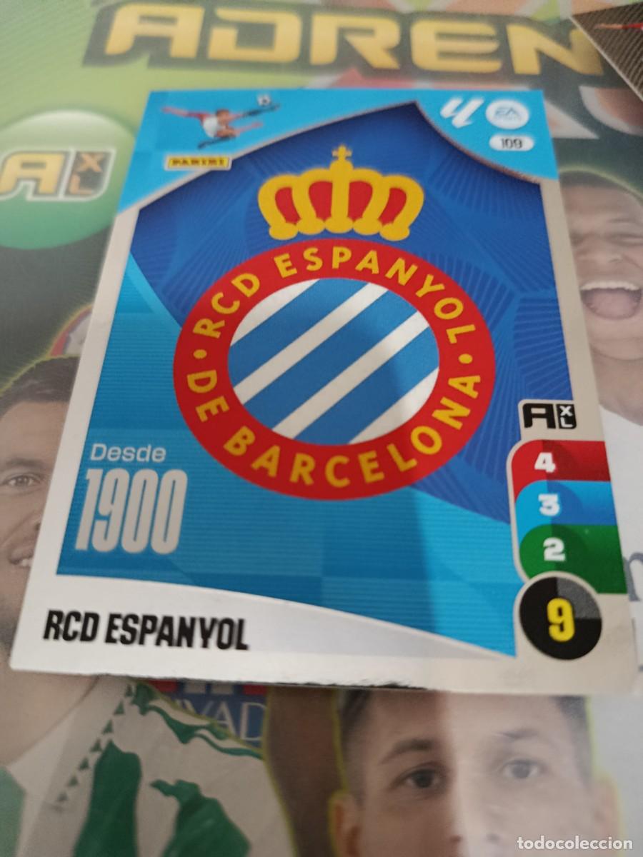 Cromos de F&uacute;tbol: Adrenalyn 24/25. 109- Escudo. Espanyol.