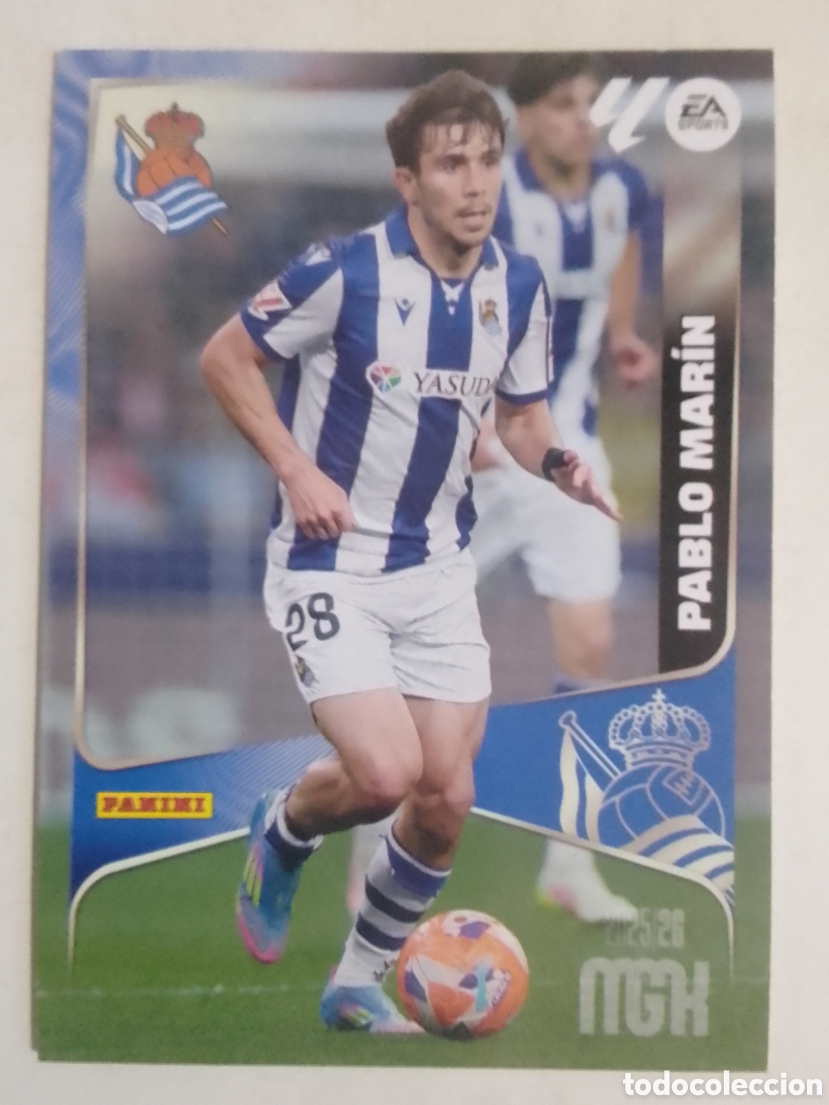 Cromos de F&uacute;tbol: Megacracks 2025/26 n&deg; 316 Pablo Mar&iacute;n &bull; Real Sociedad.