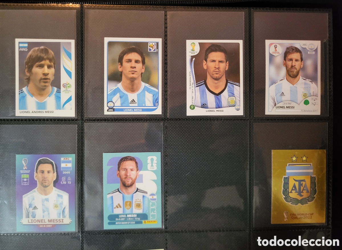 Fu&szlig;ball-Sticker: Set 6 stickers Messi Panini World Cup 2006 2010 2014 2018 2022 2026