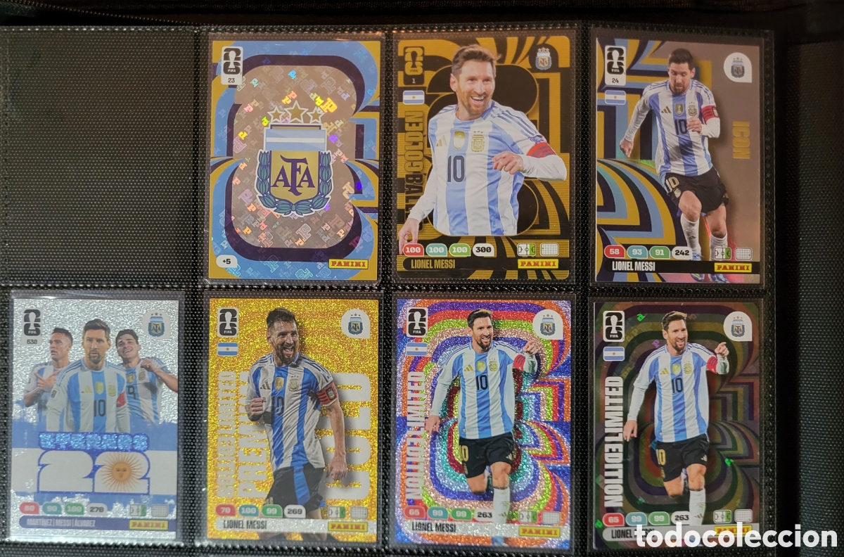 Cromos de F&uacute;tbol: Lote 7 cards Messi Panini Adrenalyn World Cup 2026