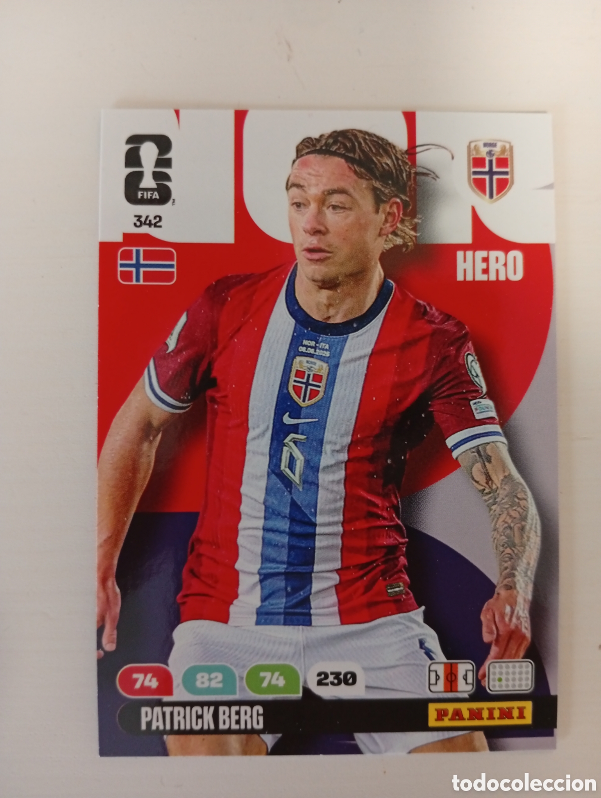Cromos de F&uacute;tbol: 342 PATRICK BERG NORUEGA ADRENALYN MUNDIAL FIFA WORLD CUP 2026 PANINI