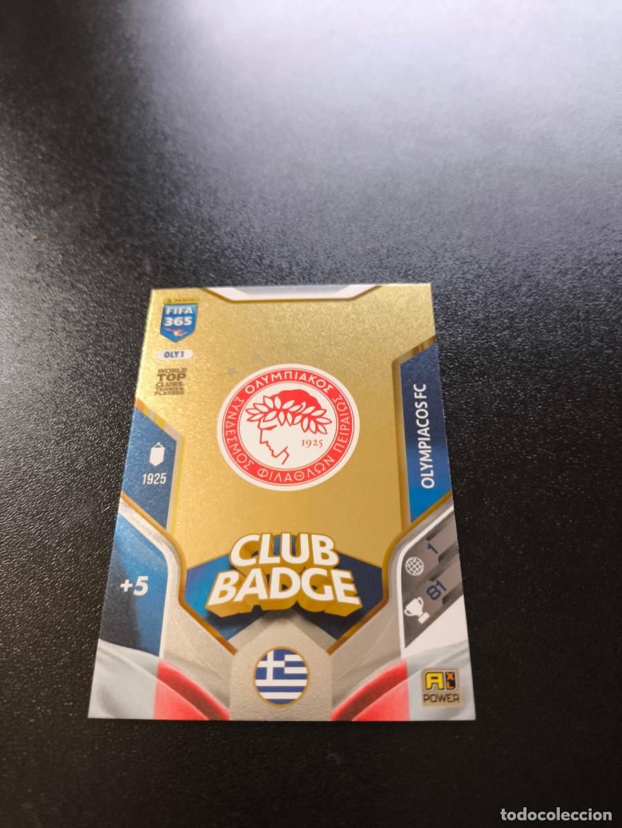 Cromos de F&uacute;tbol: OLY1 Club Badge ESCUDO OLYMPIACOS PANINI ADRENALYN FIFA 365 2025 2026 NO LIGA ESTE