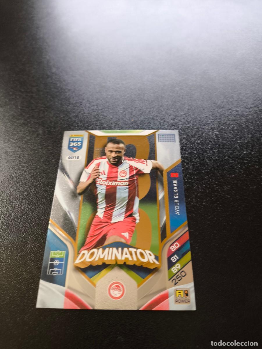 Cromos de Futebol: OLY18 Ayoub El Kaabi DOMINATOR OLYMPIACOS PANINI ADRENALYN FIFA 365 2025 2026 NO LIGA ESTE