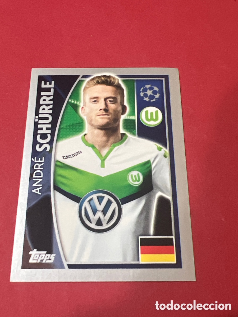 Cromos de F&uacute;tbol: C1750. CROMO FUTBOL SCH&Uuml;RRLE VFL WOLFSBURG SIN PEGAR N&ordm; 143 CHAMPIONS LEAGUE 2015-2016/15-16 TOPPS