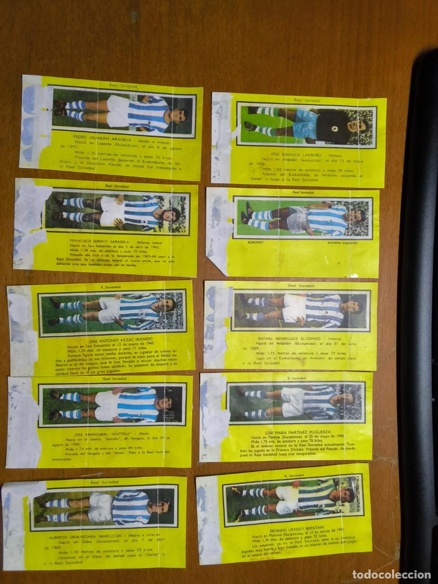 Football Stickers: LOTE 10 CROMOS CHICLES MAY REAL SOCIEDAD
