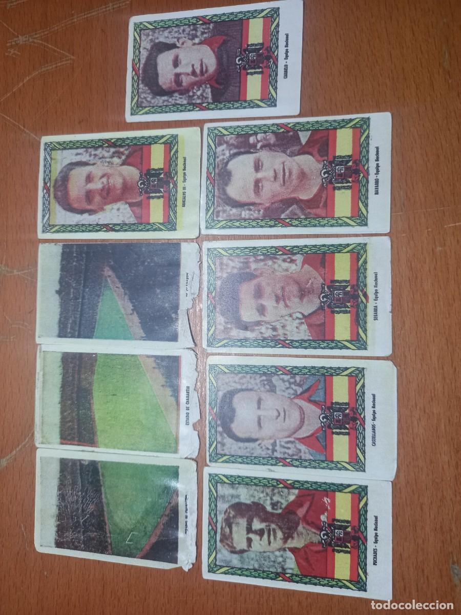 Cromos de F&uacute;tbol: RUIZ ROMERO 1953 9 CROMOS SELECCION ESPA&Ntilde;OLA