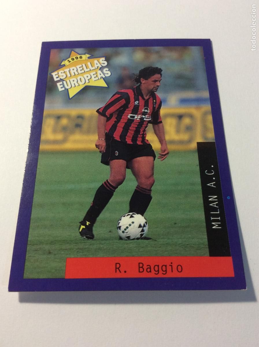 Cromos de F&uacute;tbol: 91 ROBERTO BAGGIO AC MILAN ESTRELLAS EUROPEAS PANINI 1996