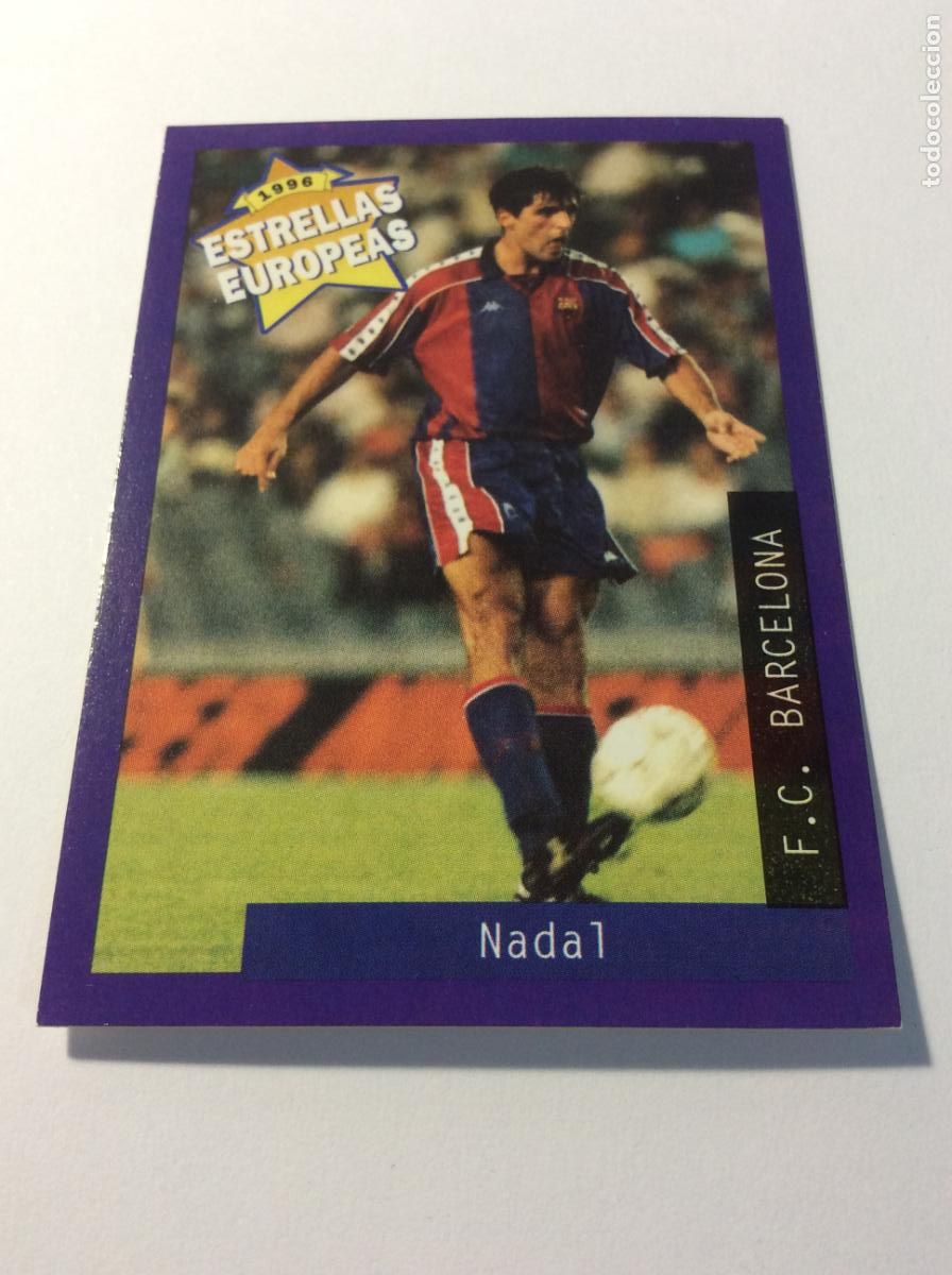 Cromos de F&uacute;tbol: 43 MIGUEL ANGEL NADAL FC BARCELONA ESTRELLAS EUROPEAS PANINI 1996