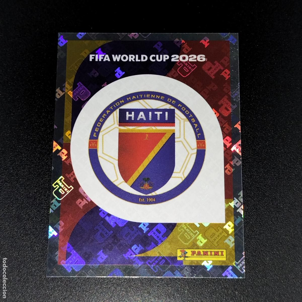 Fu&szlig;ball-Sticker: HAI 1 ESCUDO LOGO HAITI CROMOS STICKER MUNDIAL 26 2026 FIFA WORLD CUP PANINI