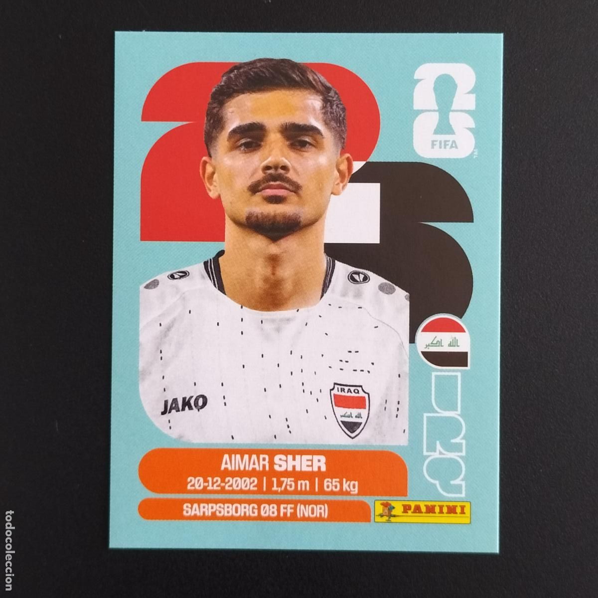 Fu&szlig;ball-Sticker: IRQ 15 AIMAR SHER IRAQ CROMOS STICKER MUNDIAL 26 2026 FIFA WORLD CUP PANINI