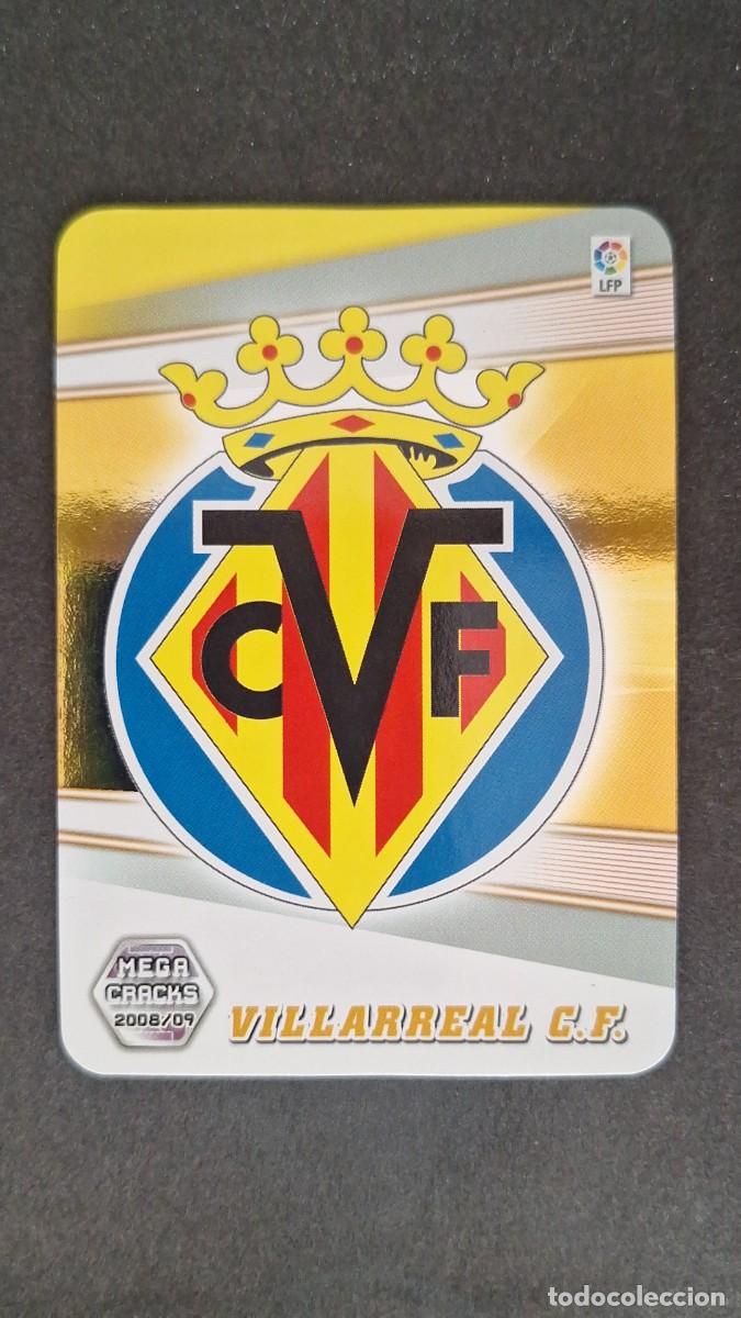 Cromos de F&uacute;tbol: L1 ESCUDO VILLARREAL C. F. 343 PANINI MEGACRACKS 2008 2009 08 09