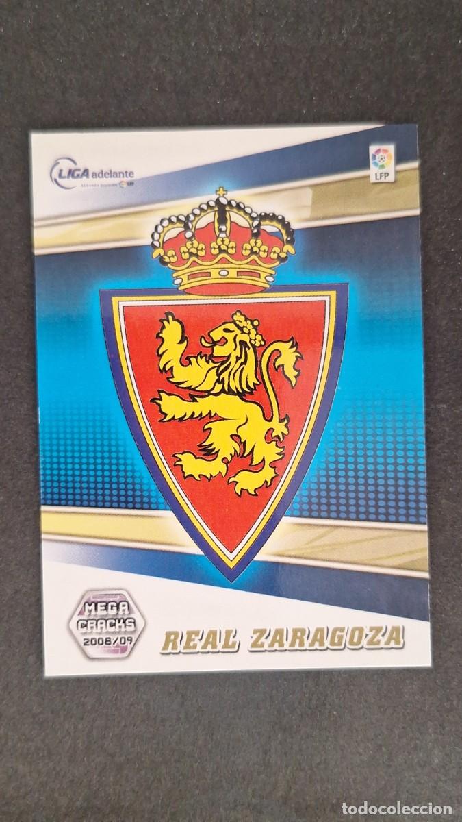 Cromos de F&uacute;tbol: L1 ESCUDO REAL ZARAGOZA LIGA ADELANTE 406 PANINI MEGACRACKS 2008 2009 08 09