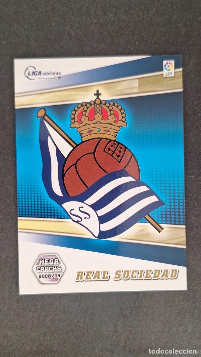 Cromos de F&uacute;tbol: L1 ESCUDO REAL SOCIEDAD LIGA ADELANTE 409 PANINI MEGACRACKS 2008 2009 08 09