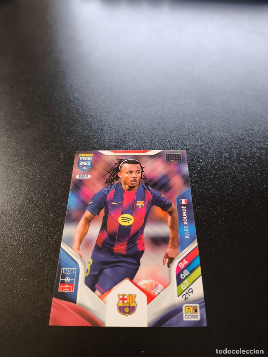 Cromos de F&uacute;tbol: BAR4 Jules Kound&eacute; BARCELONA PANINI ADRENALYN FIFA 365 2025 2026 NO LIGA ESTE