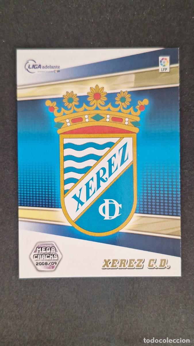 Cromos de F&uacute;tbol: L1 ESCUDO XEREZ JEREZ C. D. LIGA ADELANTE 420 PANINI MEGACRACKS 2008 2009 08 09