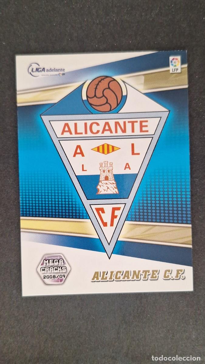 Cromos de F&uacute;tbol: L1 ESCUDO ALICANTE C. F. LIGA ADELANTE 425 PANINI MEGACRACKS 2008 2009 08 09