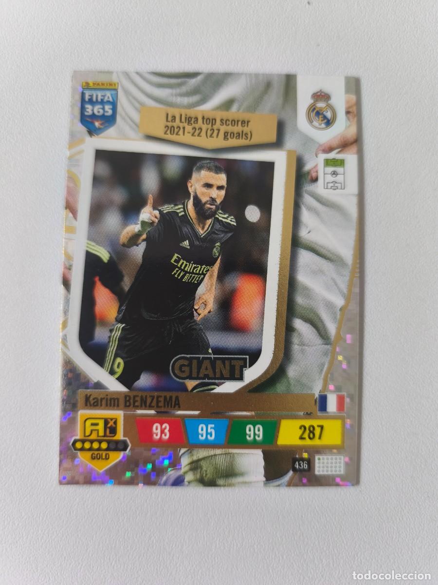 Cromos de F&uacute;tbol: FIFA 365 ADRENALYN XL 2023 KARIM BENZEMA GIANT 436 ALB FIFA