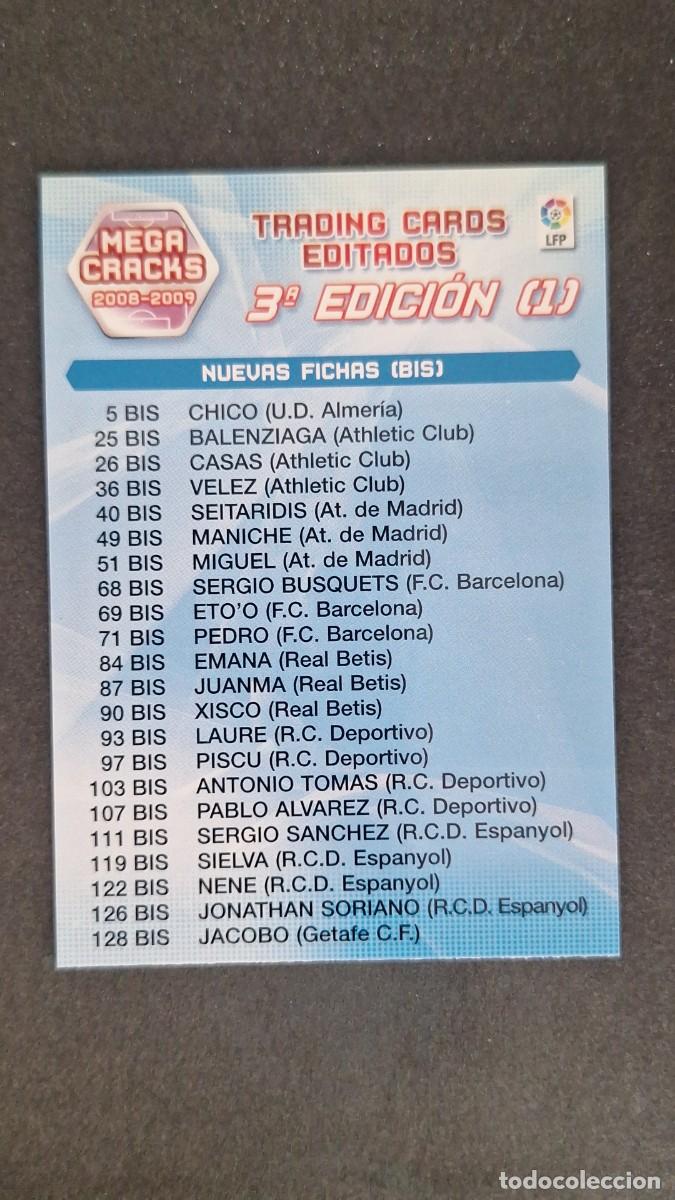 Cromos de F&uacute;tbol: L1 INDICE 3&ordf; EDICION I (1) PANINI MEGACRACKS 2008 2009 08 09