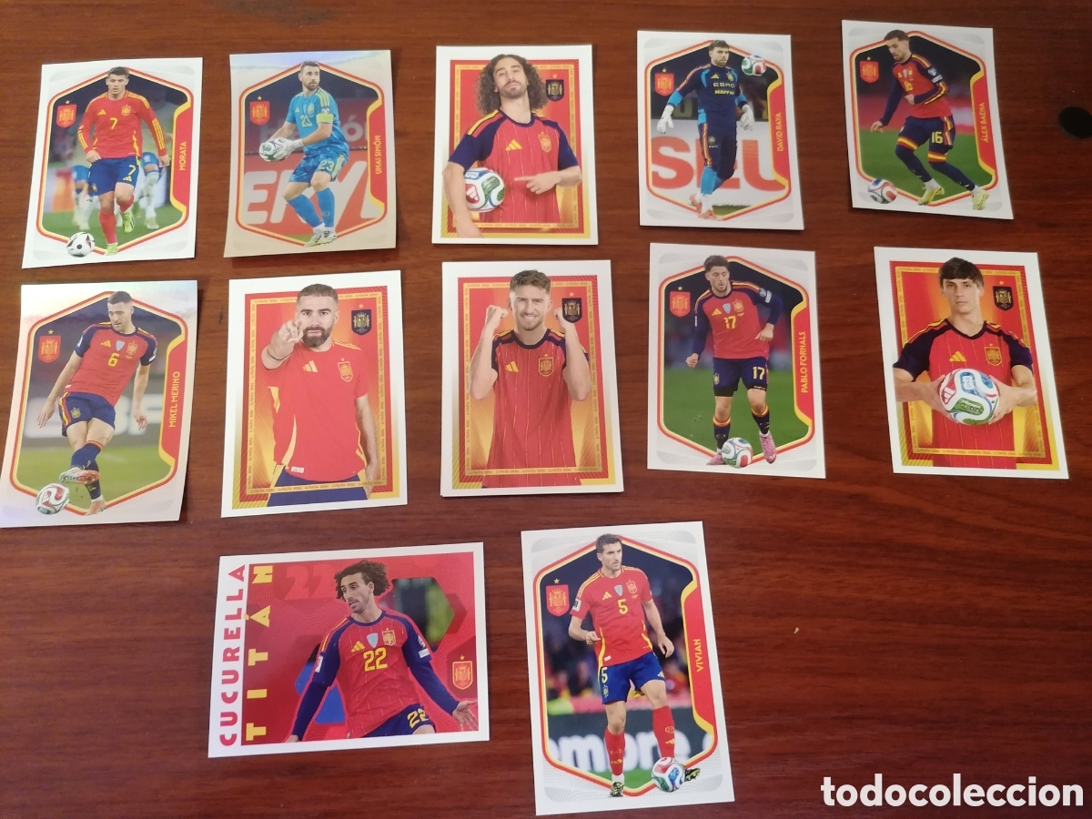 Cromos de F&uacute;tbol: Lote 12 Cromos Espa&ntilde;a Mundial USA M&eacute;xico Canada 2026. Carrefour Panini