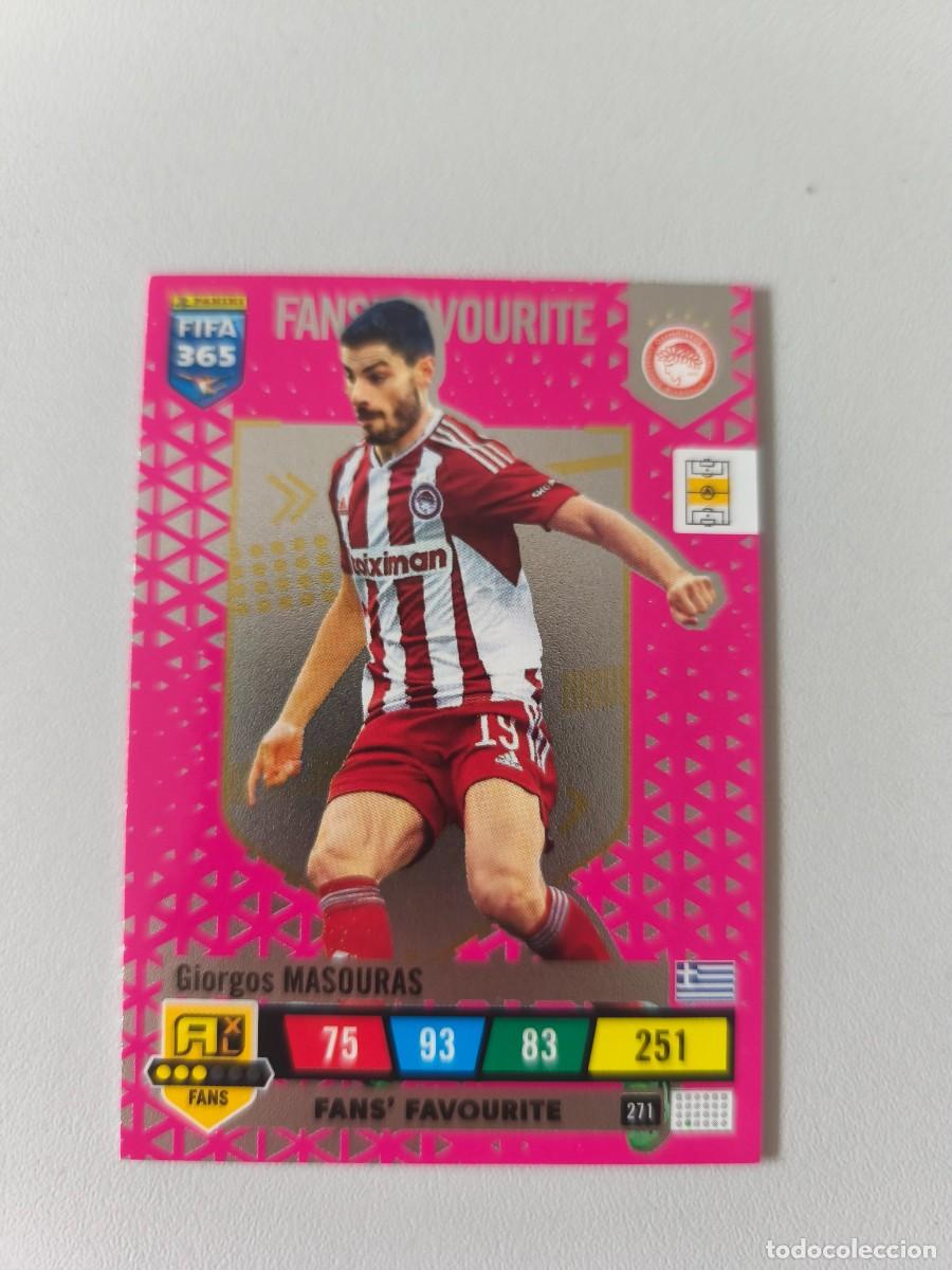 Cromos de F&uacute;tbol: FIFA 365 ADRENALYN XL 2023 GIORGOS MASOURAS FANS FAVOURITE 271 ALB FIFA