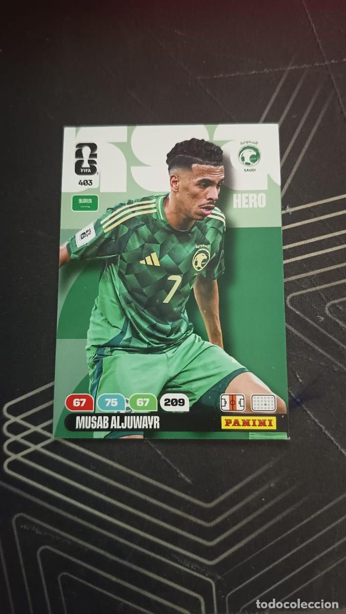 Cromos de F&uacute;tbol: 403, MUSAB ALJUWAYR, ARABIA SAUDI, ADRENALYN XL FIFA WORLD CUP 2026