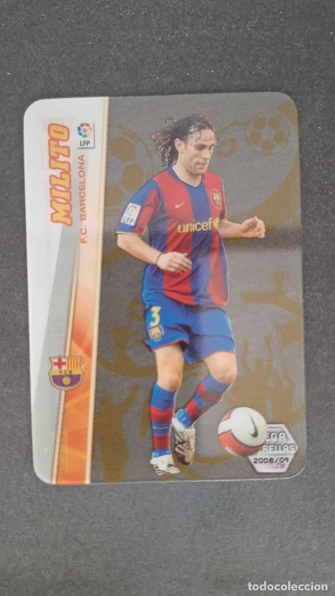 Cromos de F&uacute;tbol: L1 MILITO F. C. BARCELONA MEGA ESTRELLAS 368 PANINI MEGACRACKS 2008 2009 08 09