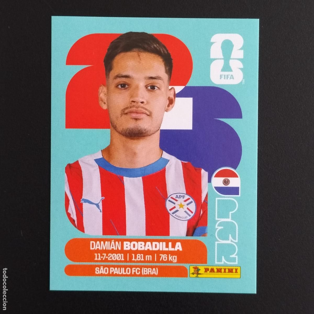 Cromos de F&uacute;tbol: PAR 11 DAMIAN BOBADILLA PARAGUAY CROMOS STICKER MUNDIAL 26 2026 FIFA WORLD CUP PANINI