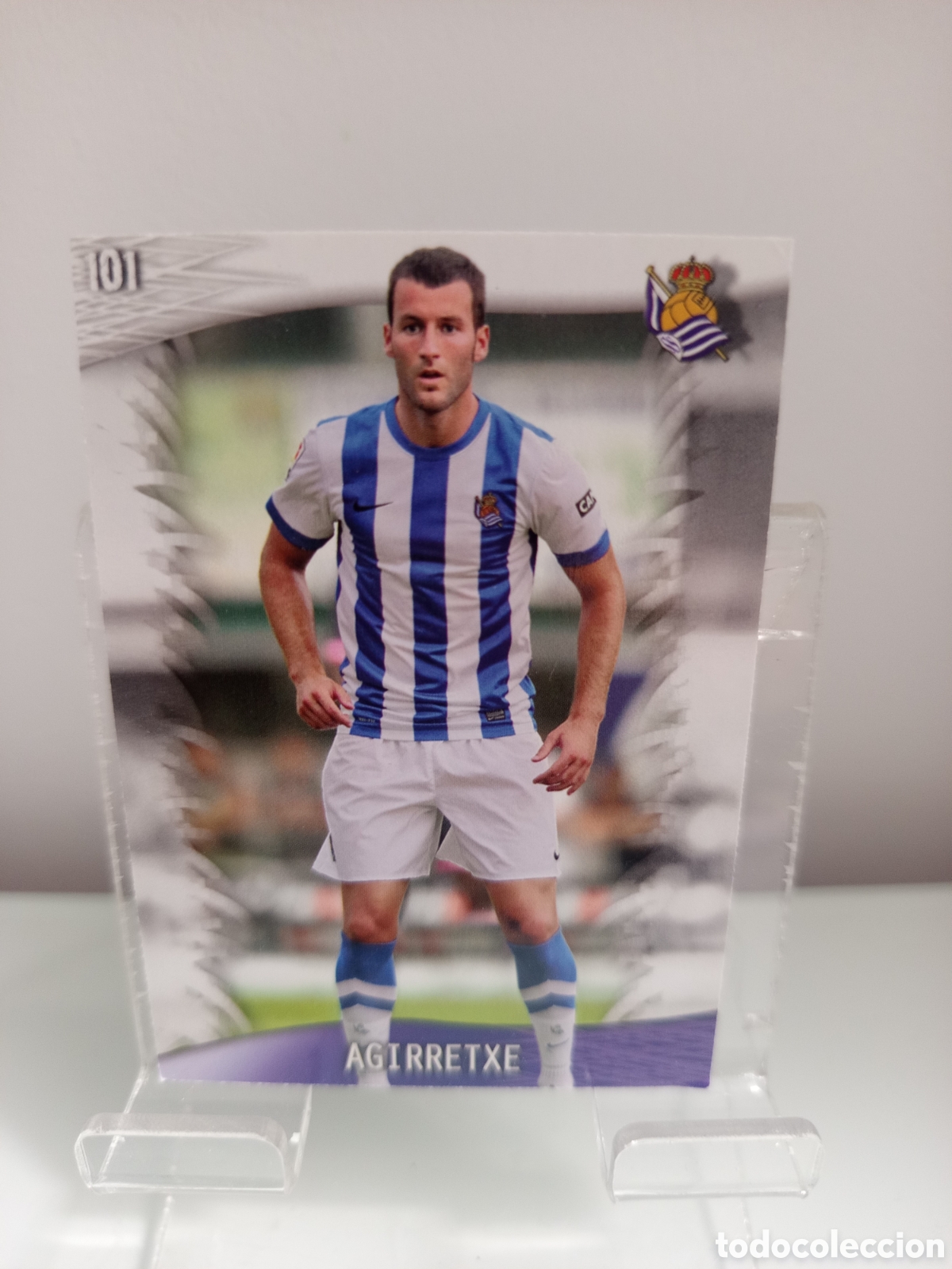 Cromos de f&uacute;tbol: ❇️ CROMO CARD ⚽ AGIRRETXE REAL SOCIEDAD 101 FICHAS LIGA QUIZ GAME 2014 13 14 2013 2014 MUNDICROMO ❇️
