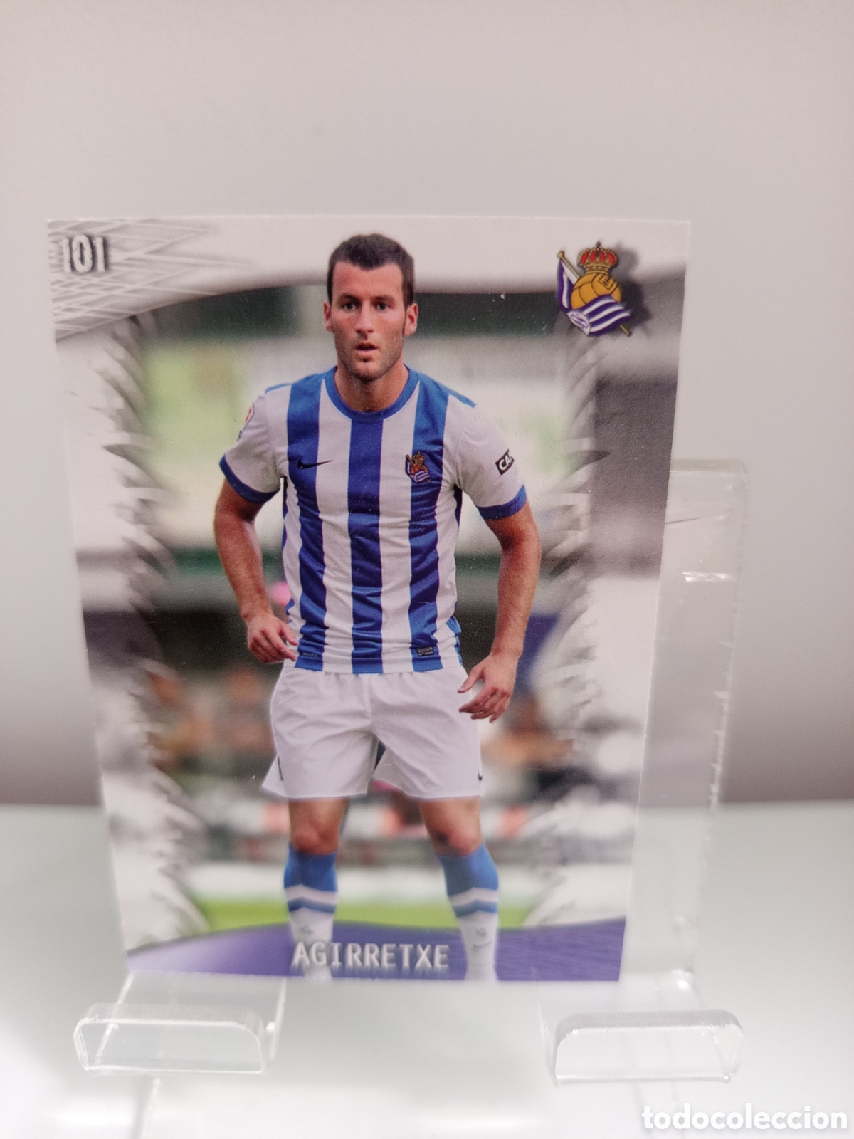 Cromos de f&uacute;tbol: ❇️ CROMO CARD ⚽ AGIRRETXE REAL SOCIEDAD 101 FICHAS LIGA QUIZ GAME 2014 13 14 2013 2014 MUNDICROMO ❇️