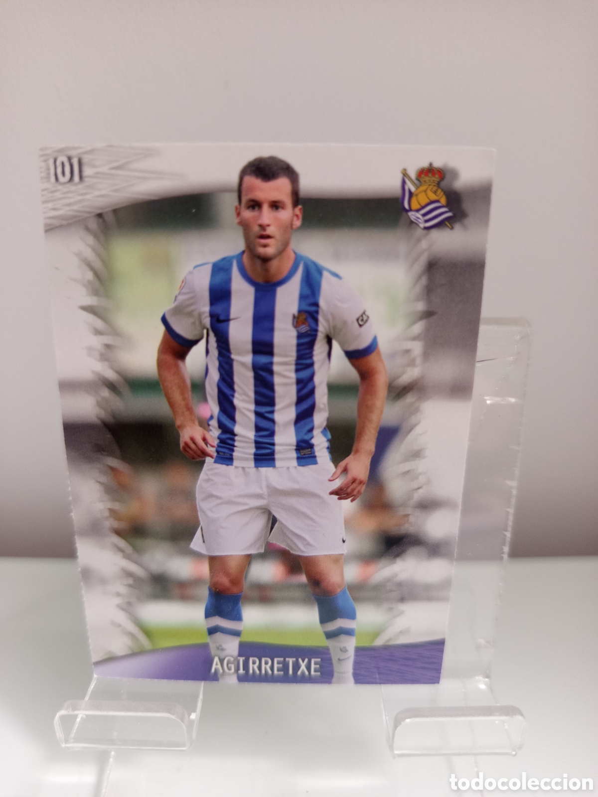 Cromos de f&uacute;tbol: ❇️ CROMO CARD ⚽ AGIRRETXE REAL SOCIEDAD 101 FICHAS LIGA QUIZ GAME 2014 13 14 2013 2014 MUNDICROMO ❇️