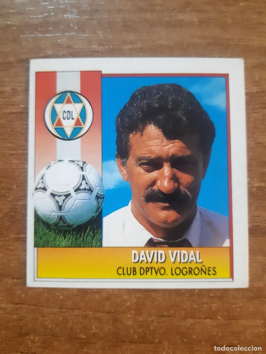 Cromos de Futebol: Entrenador David Vidal (Logro&ntilde;&eacute;s) Liga 92-93 ESTE. Nunca pegado, sin pegar