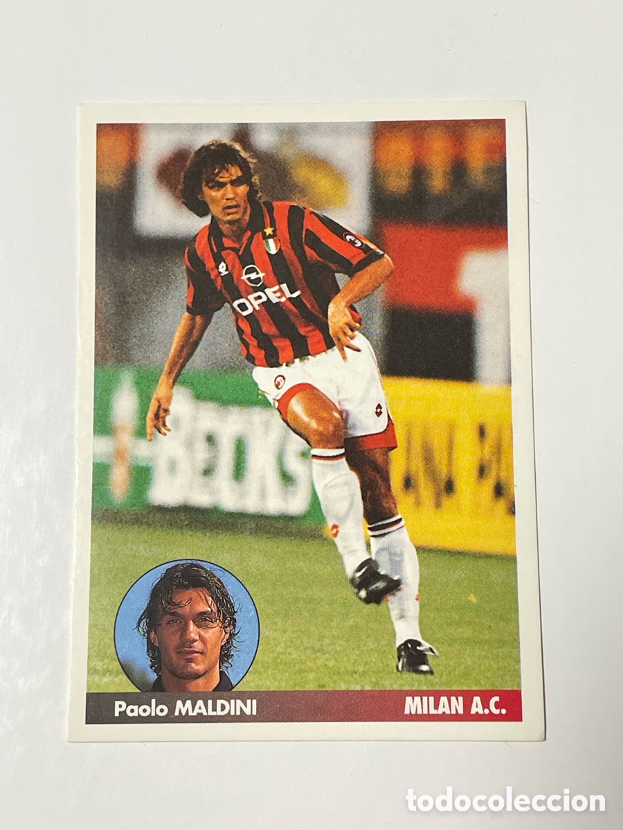 Cromos de F&uacute;tbol: Paolo Maldini Milan Panini Los mejores equipos de Europa 1996/97 #162