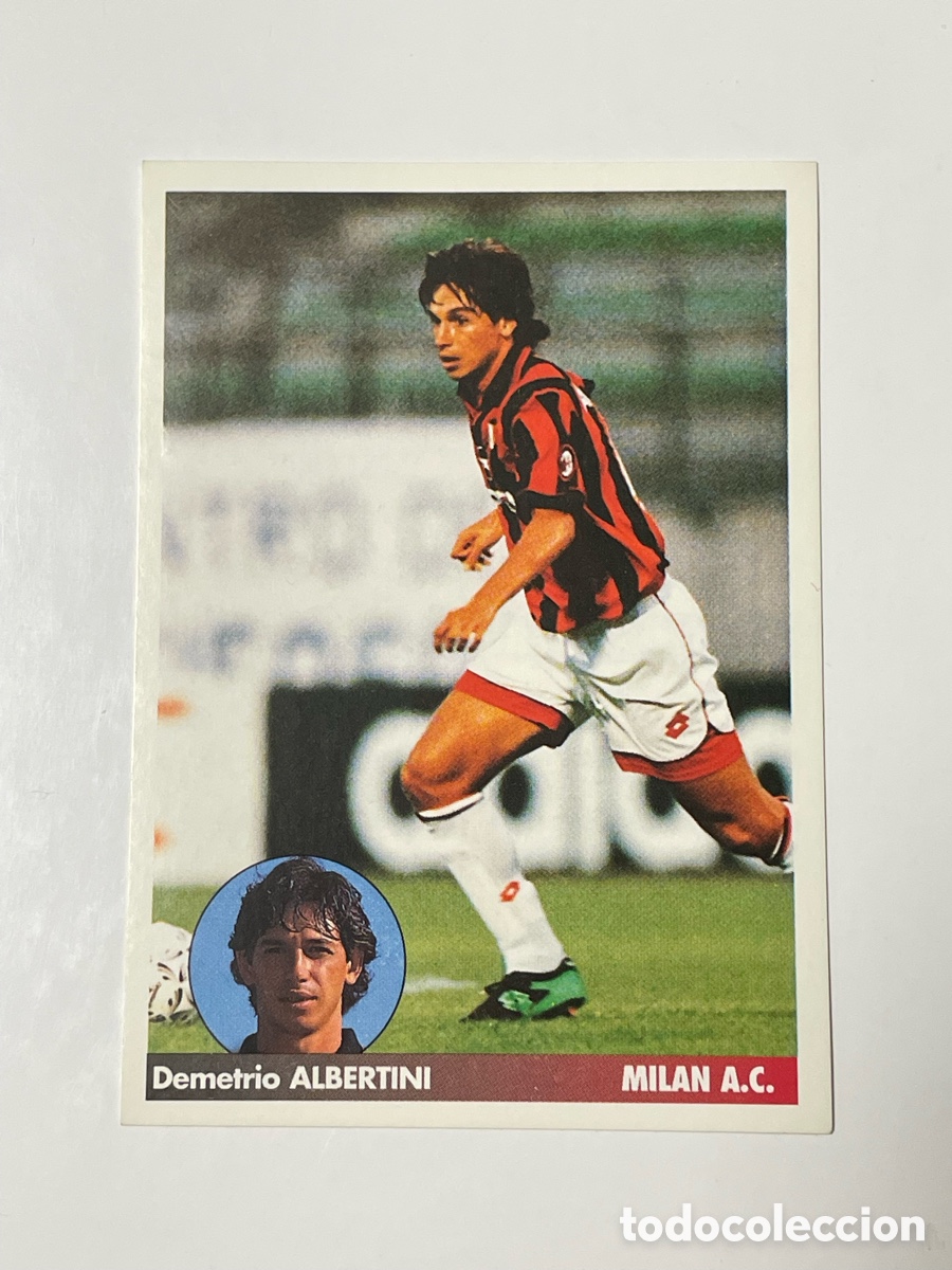 Cromos de F&uacute;tbol: Demetrio Albertini Milan Panini Los mejores equipos de Europa 1996/97 #163