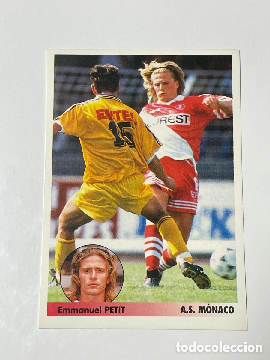 Cromos de F&uacute;tbol: Emmanuel Petit M&oacute;naco Panini Los mejores equipos de Europa 1996/97 #173