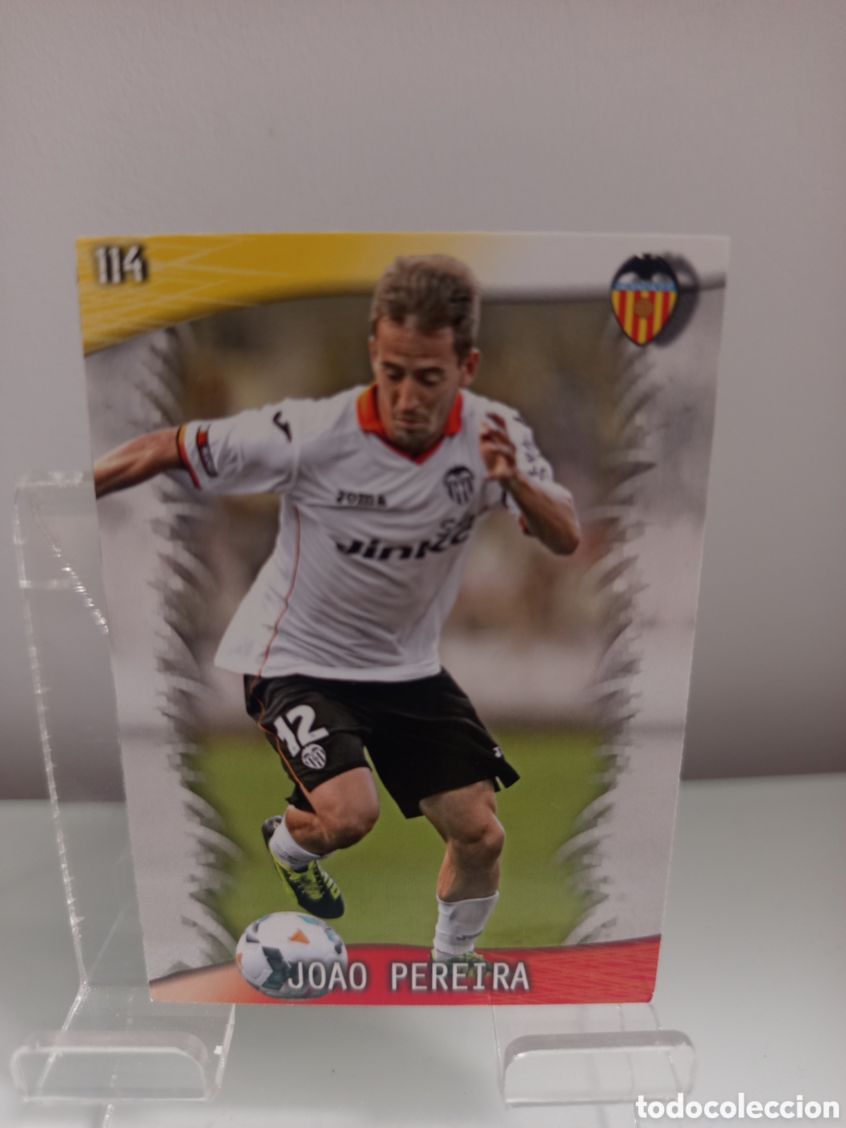 Cromos de F&uacute;tbol: ❇️ CROMO CARD ⚽ JOAO PEREIRA VALENCIA 114 FICHAS LIGA QUIZ GAME 2014 13 14 2013 2014 MUNDICROMO ❇️