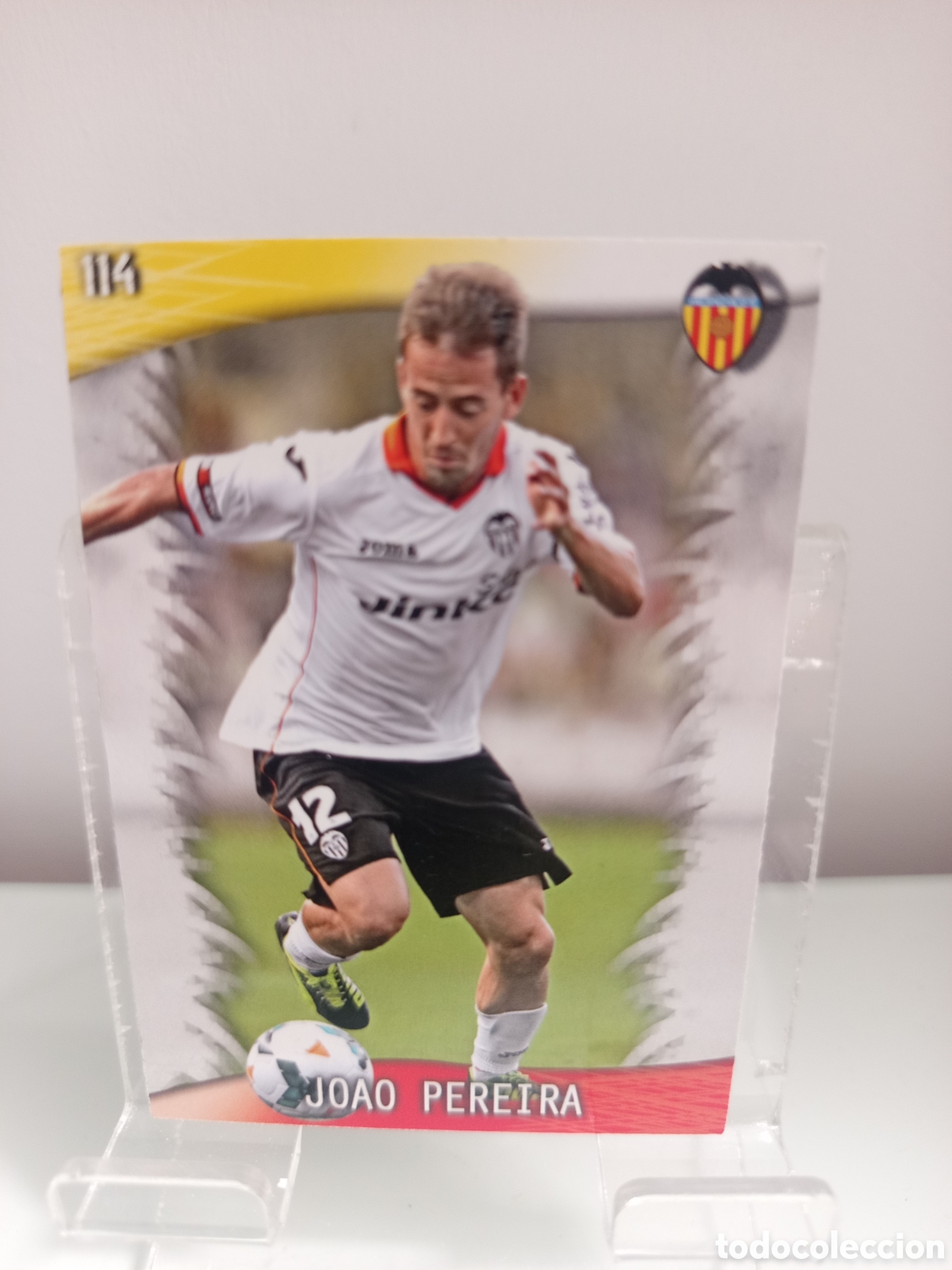 Cromos de F&uacute;tbol: ❇️ CROMO CARD ⚽ JOAO PEREIRA VALENCIA 114 FICHAS LIGA QUIZ GAME 2014 13 14 2013 2014 MUNDICROMO ❇️