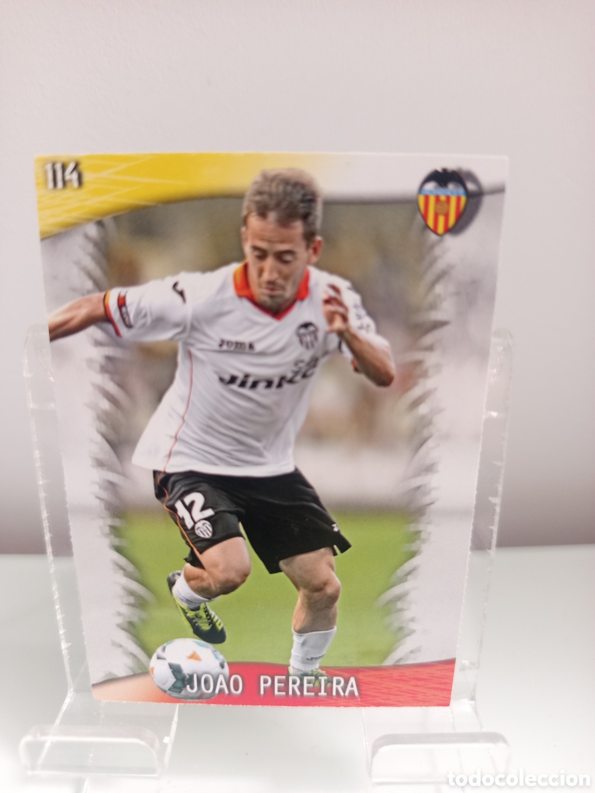 Cromos de F&uacute;tbol: ❇️ CROMO CARD ⚽ JOAO PEREIRA VALENCIA 114 FICHAS LIGA QUIZ GAME 2014 13 14 2013 2014 MUNDICROMO ❇️