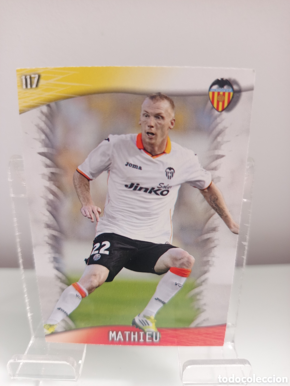 Cromos de F&uacute;tbol: ❇️ CROMO CARD ⚽ MATHIEU VALENCIA 117 FICHAS LIGA QUIZ GAME 2014 13 14 2013 2014 MUNDICROMO ❇️