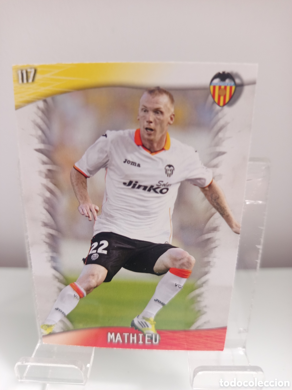 Cromos de F&uacute;tbol: ❇️ CROMO CARD ⚽ MATHIEU VALENCIA 117 FICHAS LIGA QUIZ GAME 2014 13 14 2013 2014 MUNDICROMO ❇️
